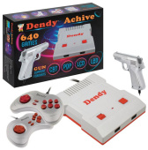 DENDY Achive 640 игр + световой пистолет серая