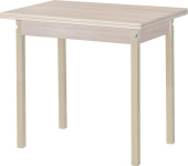 ЭЛЕГИЯ Стол обеденный раскладной ЛДСП ПН (Бесцветный (Лак),Ясень шимо светлый) (1 кор.)