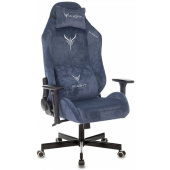 Кресло игровое Knight N1 Fabric синий Light-27 с подголов. крестовина металл