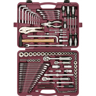 Набор инструмента универсальный THORVIK 1/4", 3/8" и 1/2"DR, 142 предмета TS142 (UTS0142)
