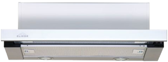 Вытяжка Elikor Интегра GLASS 60Н-400-В2Д нержавеющая сталь/белое стекло