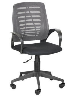 OLSS кресло ИРИС ткань TW-серый/TW-черный