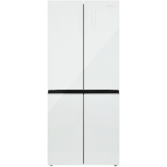 Холодильник ZUGEL ZRCD430W белое стекло