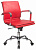 Кресло руководителя Бюрократ CH-993-Low/Red низкая спинка красный искусственная кожа крестовина хромированная