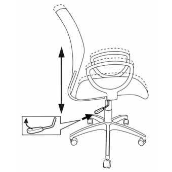 Кресло Бюрократ Ch-599AXSN  Кресло (спинка черная сетка, сиденье черный TW-11)